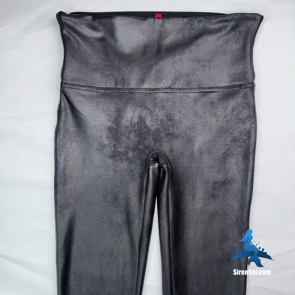 1081 SPANX Faux Leather Leggings - Size M - Black - Picture 2 of 14